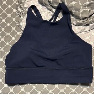 Lululemon High Neck Navy Sports Bra